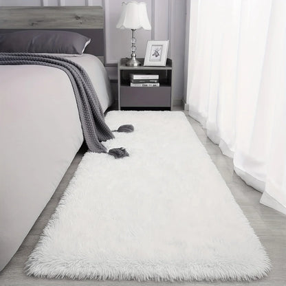 Soft Faux Fur Area Rug | Machine Washable Plush Mat
