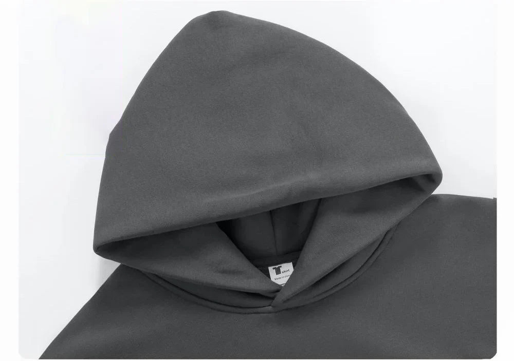 VogeLuxe | Men’s Minimalist Oversized Hoodie with Kangaroo Pocket