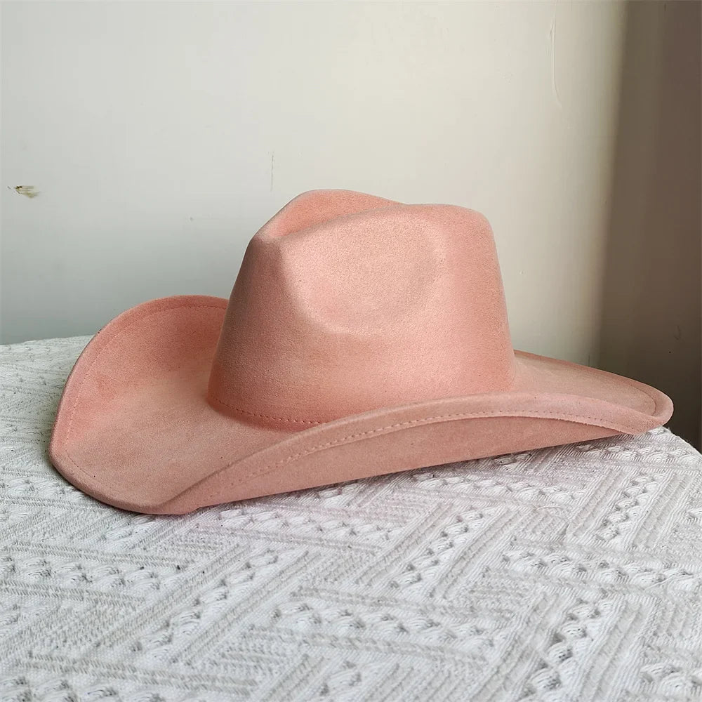 Soft Wide Brim Cowboy Hat Adjustable Size