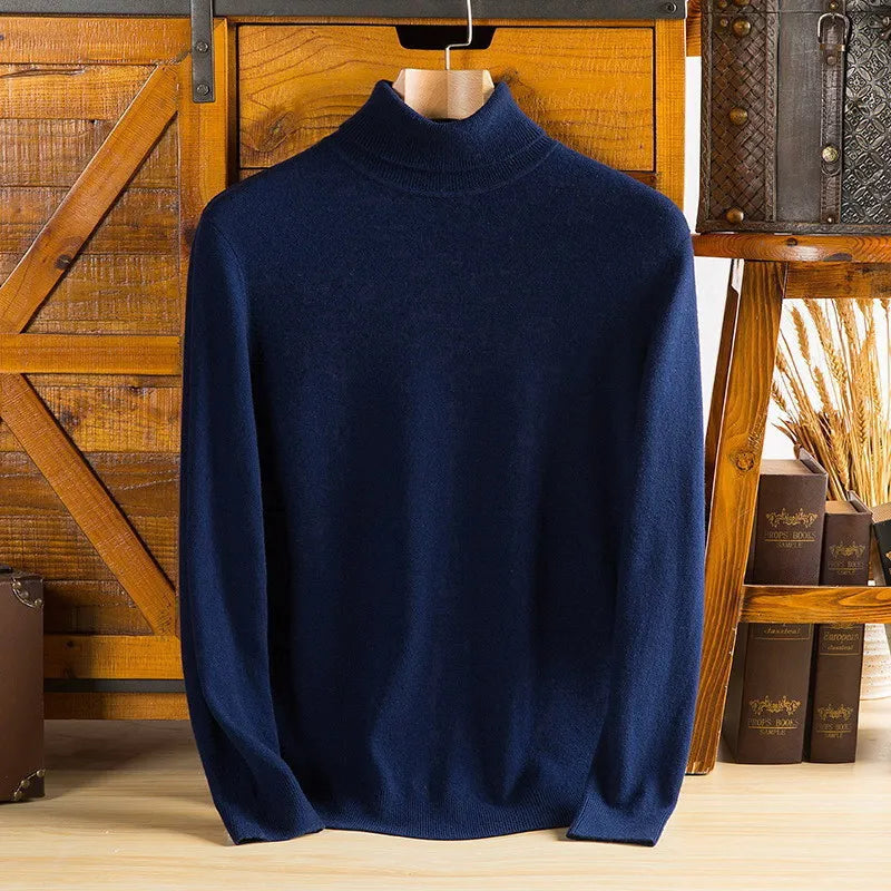Luxury Soft Cashmere Crew Neck Sweater for Men
