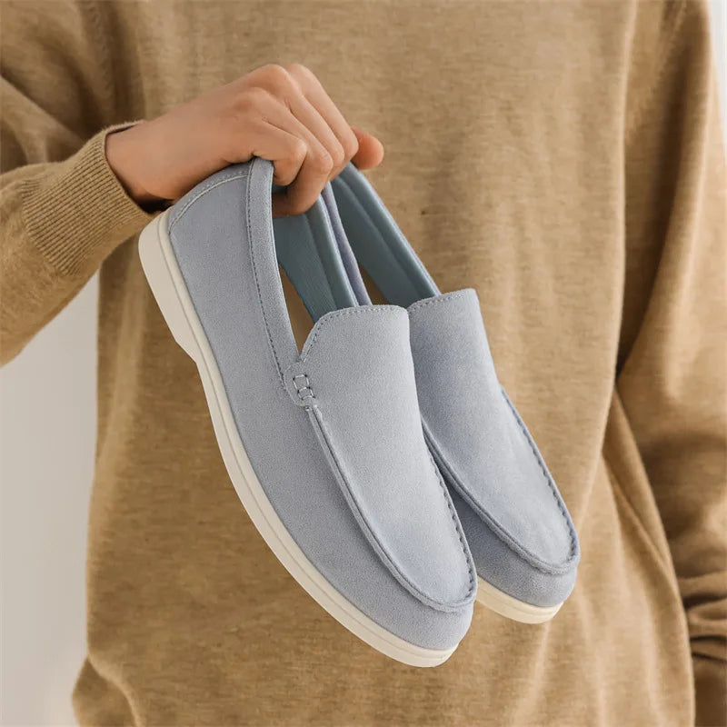 Luxury Brown Leather Slip On Shoes