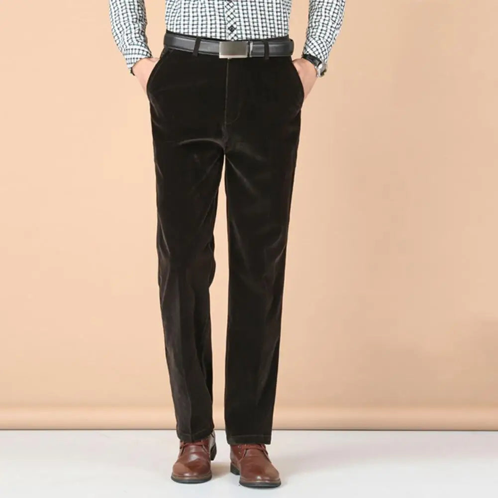 Men's Classic Fit Straight Leg Corduroy Pants