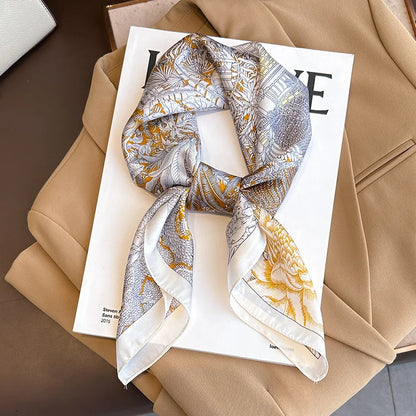 Soft Plaid Scarf for Women Neck Hair Accessory