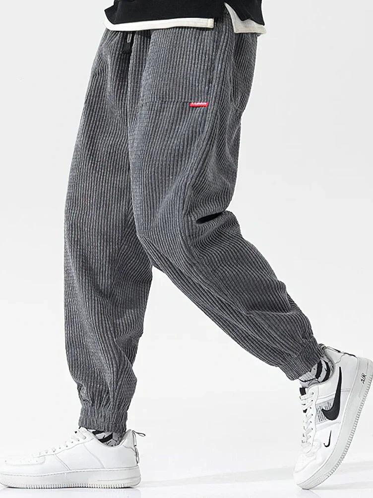 Casual Corduroy Pants - Loose Fit Mens Joggers