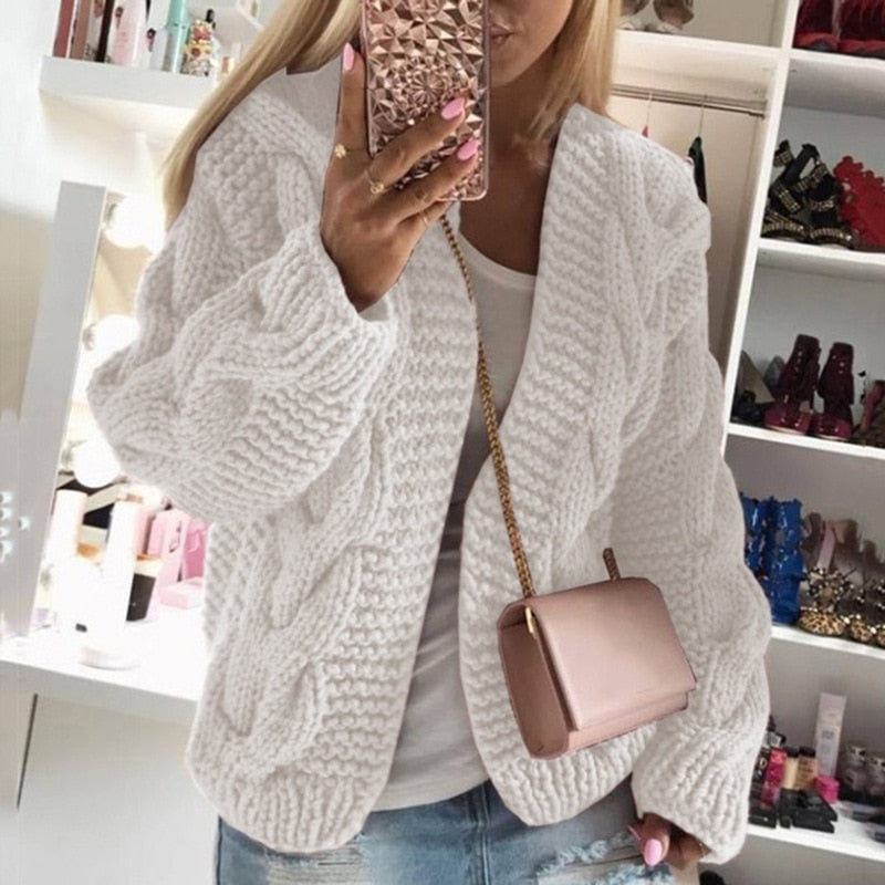 Big Soft Chunky Knit Cardigan for Women