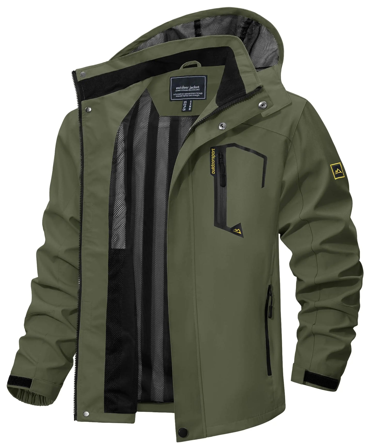 Breathable Water Resistant Men's Windbreaker Coat