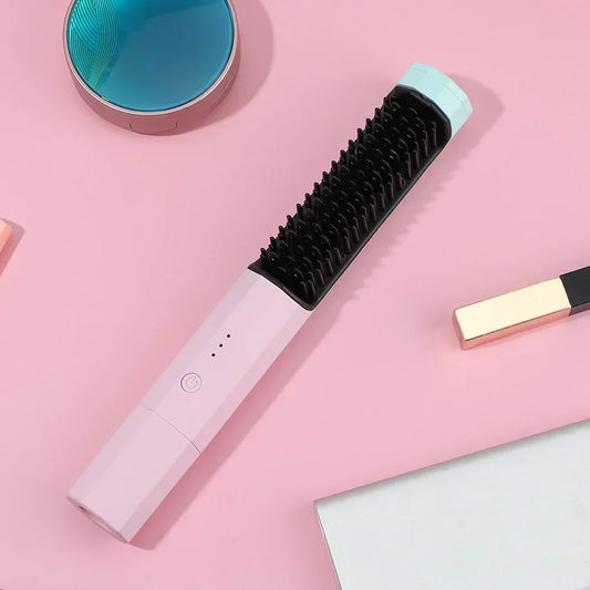 Wireless Straightening Hair Brush - VogeLuxe