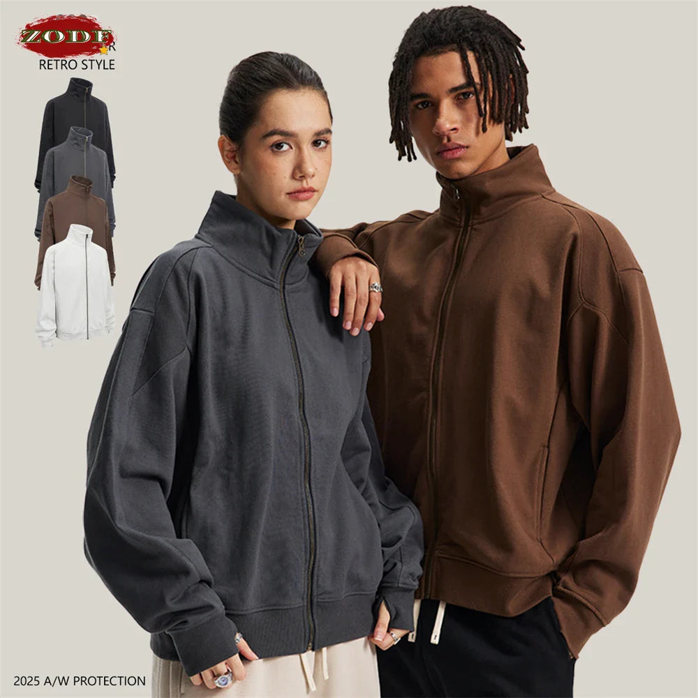 Thick Warm Zip Up Hooded Sweatshirt - VogeLuxe