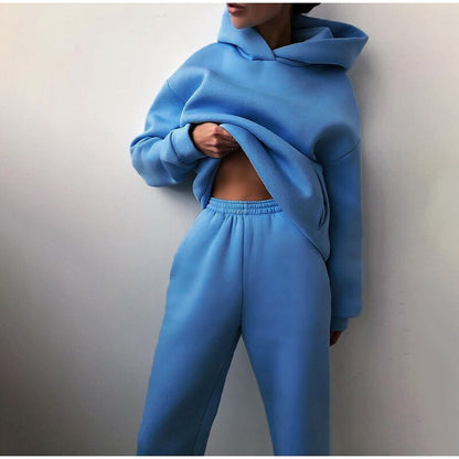 Cozy Women's Casual Sweatpant Hoodie Set