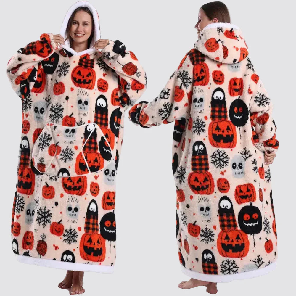 Cozy Wearable Hooded Blanket for Adults