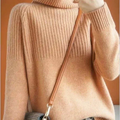 Cozy Women's Soft Wool Turtleneck Sweater