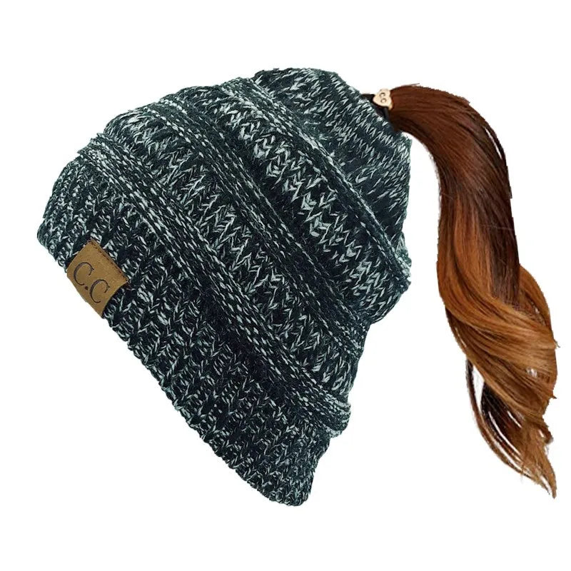 Warm Slouchy Cable Knit Hat