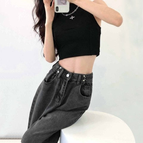 Fashionable High Waist Wide Leg Jeans for Women