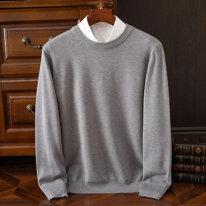 Soft Men's Wool Crew Neck Sweater