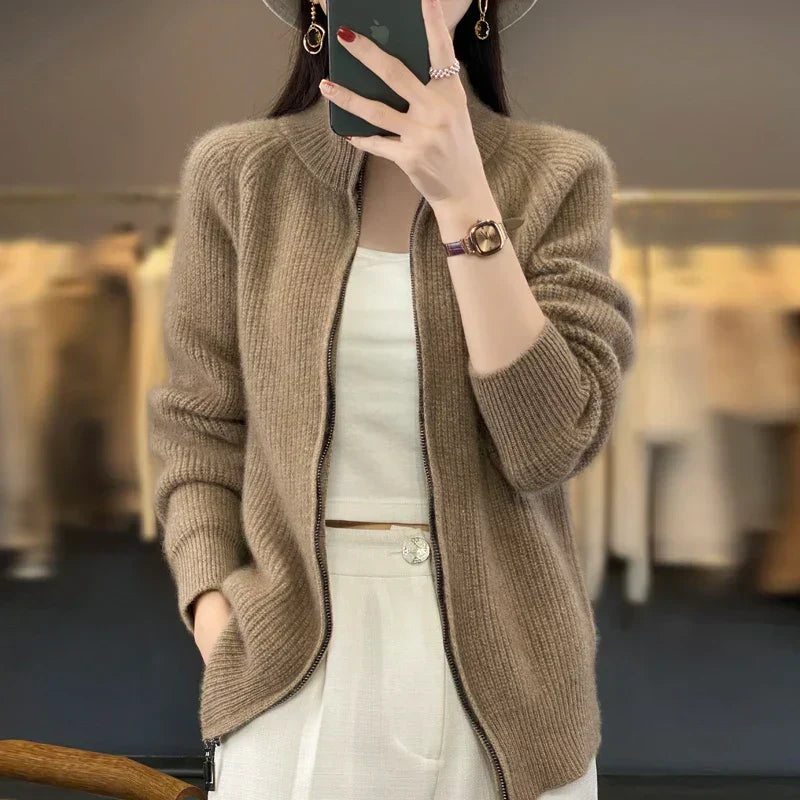 Ladies' Cozy Zip Front Sweatshirt Jacket