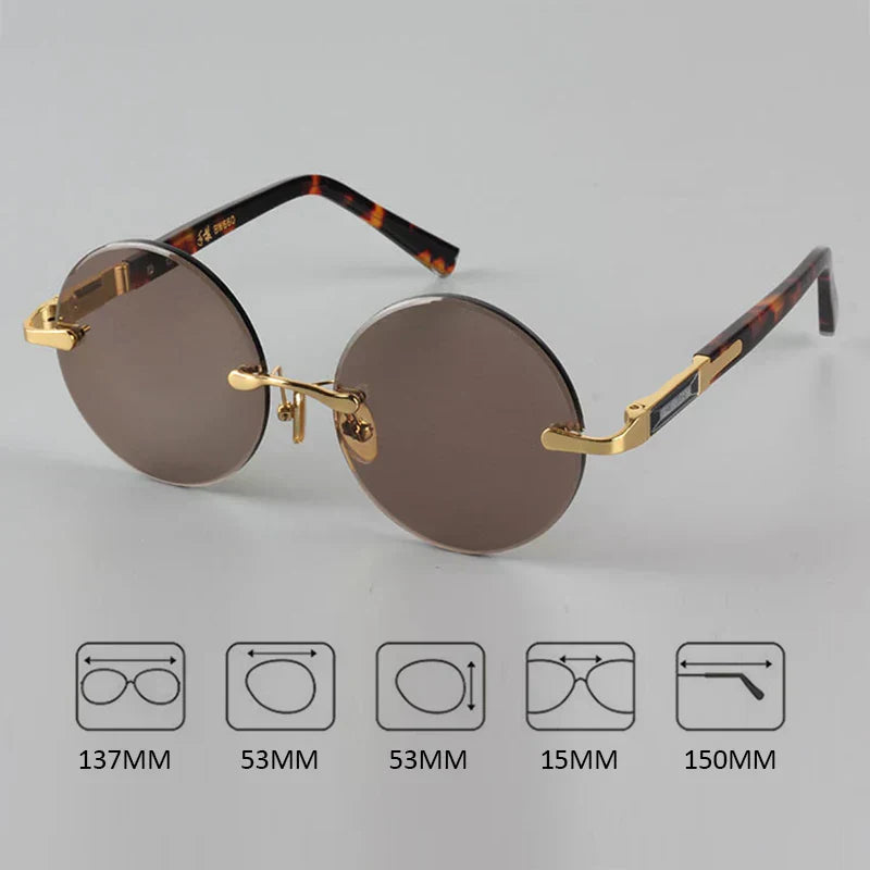 Stylish Frameless Sunglasses UV Protection Scratch Proof - BritishElegance