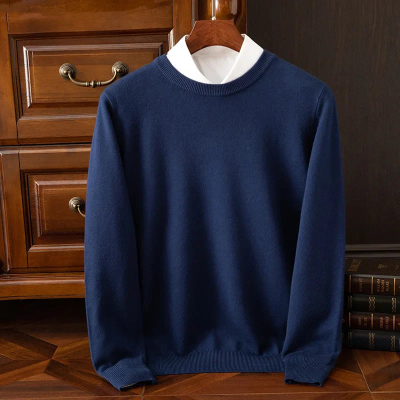 Soft Men's Wool Crew Neck Sweater
