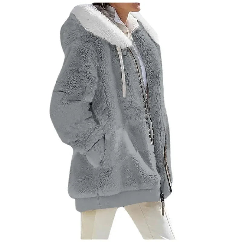 Ladies' Cozy Zip Up Fleece Coat