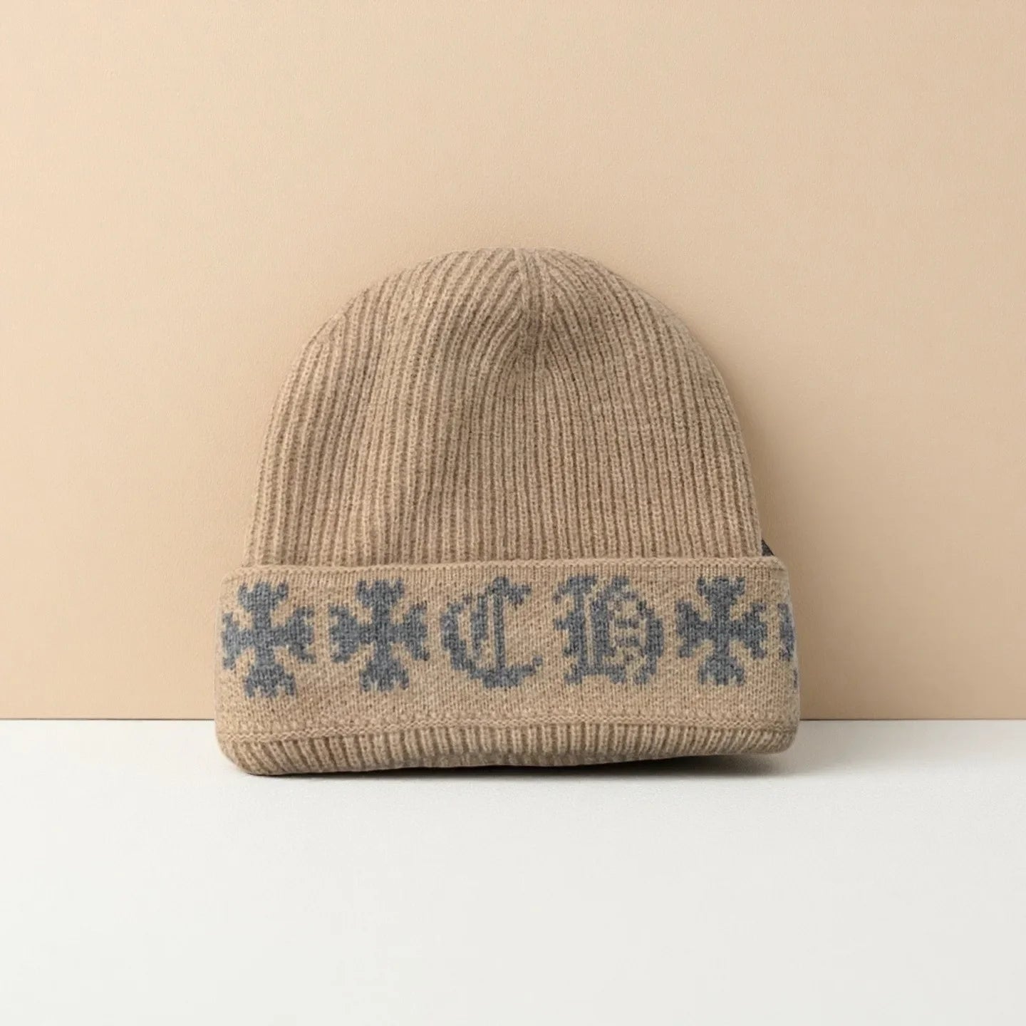 Cosy Graphic Beanie - Warm Winter Knit Cap