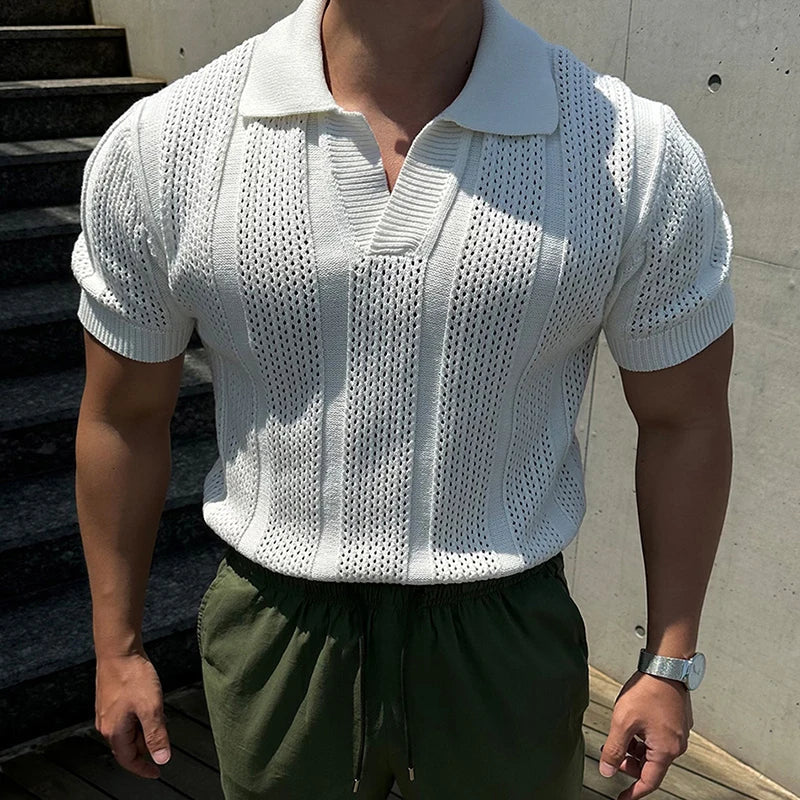 Lightweight Ventilated Polo Shirt for Men