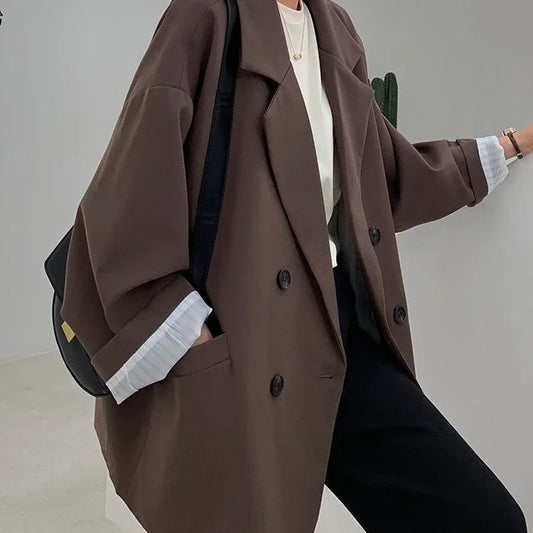 Classic Oversized Women's Blazer - Elegant Fall Jacket - VogeLuxe