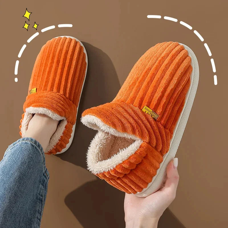 Cozy Faux Fur Ankle Slippers – Soft Warm Indoor Shoes
