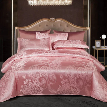 Luxury Soft Gold Blue Bedding Duvet Cover Set