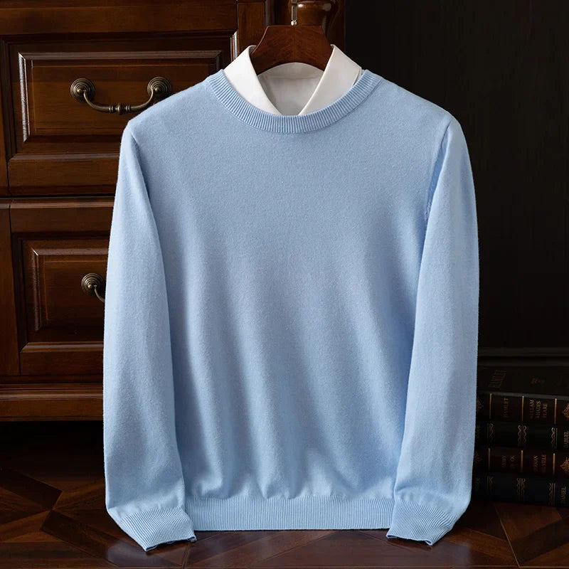 Soft Men's Wool Crew Neck Sweater