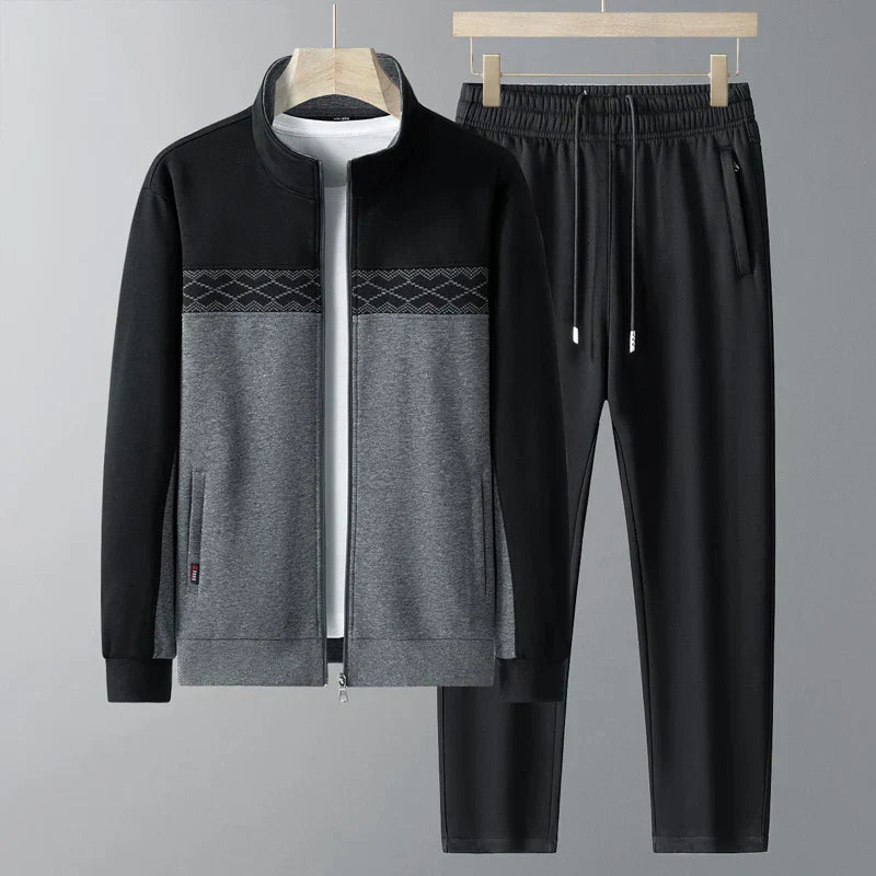 Men's Relaxing 2 Piece Tracksuit with Zip Jacket - VogeLuxe