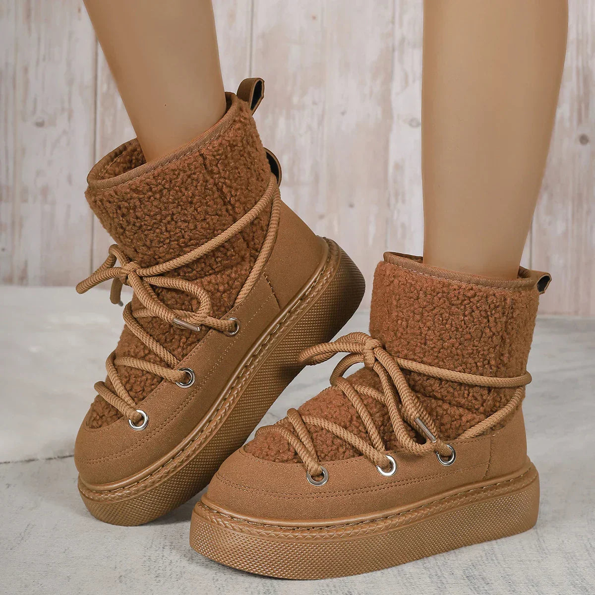 Warm Women's Buckle Snow Boots