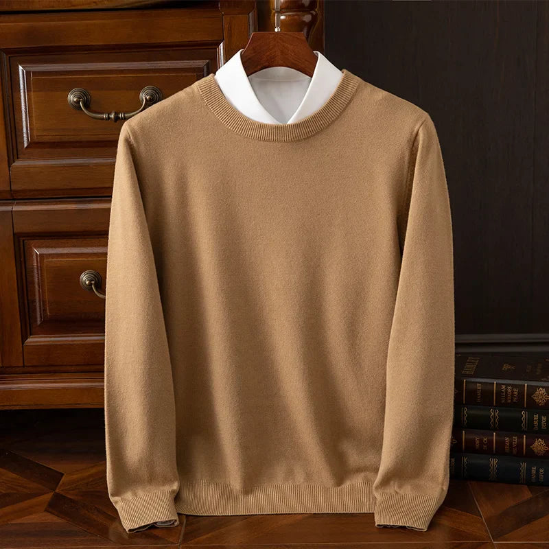 Soft Men's Wool Crew Neck Sweater