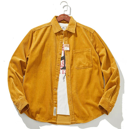 Warm Corduroy Mens Jacket - Fitted Winter Coat