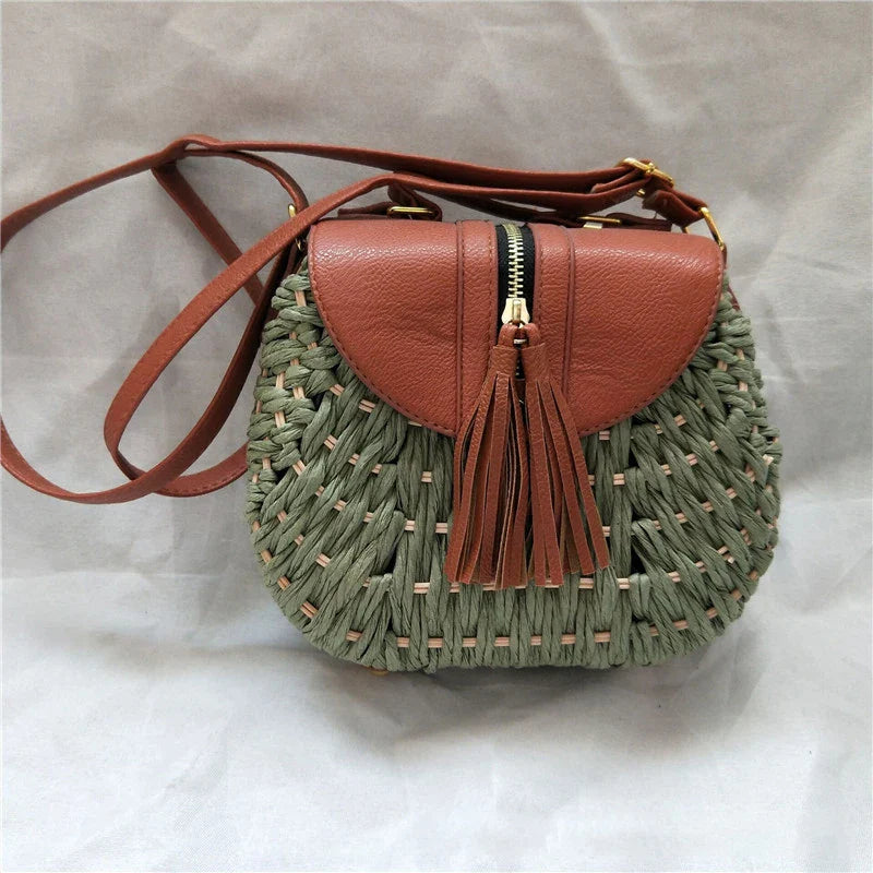 Mini Chic Straw Shoulder Bag
