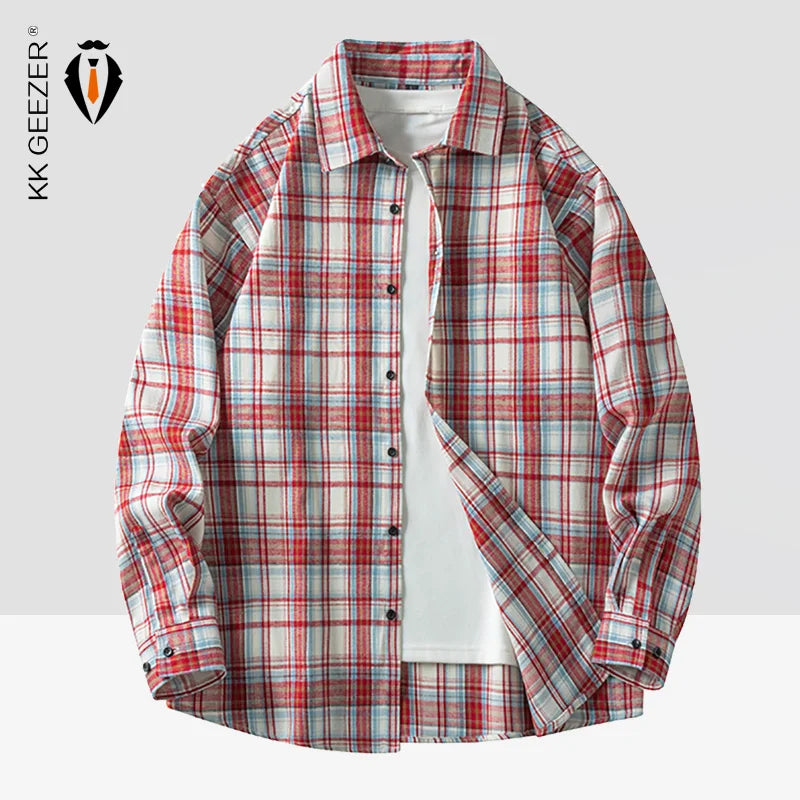 Comfortable Plaid Flannel Shirt - Cozy Cotton Long Sleeve - VogeLuxe