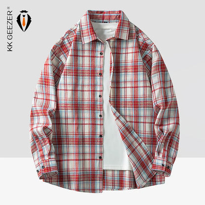 Comfortable Plaid Flannel Shirt - Cozy Cotton Long Sleeve - VogeLuxe