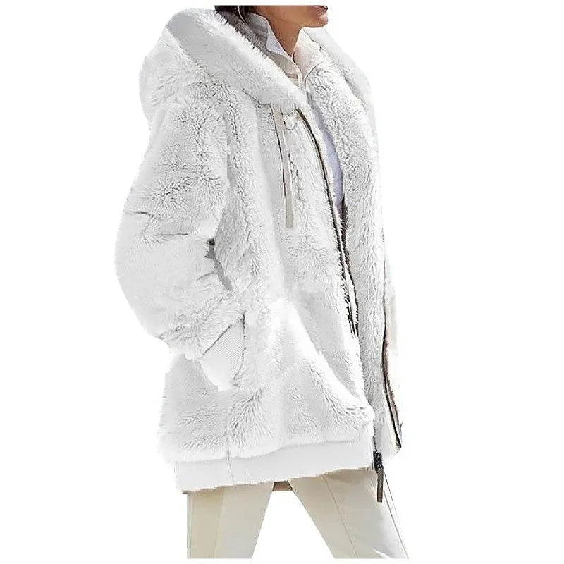 Ladies' Cozy Zip Up Fleece Coat