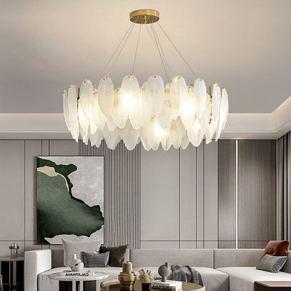 Elegant Feather Ceiling Lamp