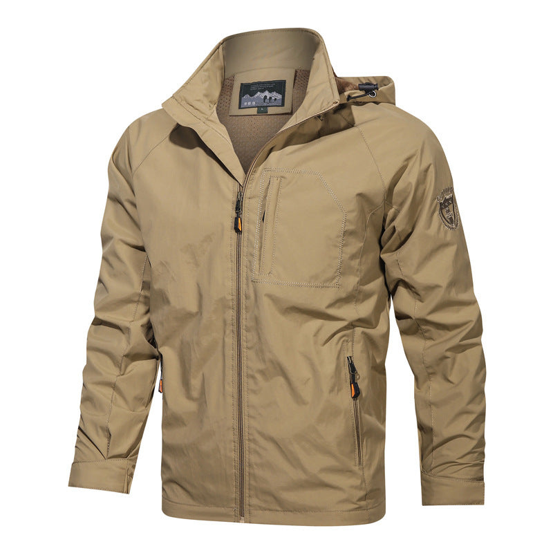 Slim Fit Water Repellent Men's Hooded Jacket