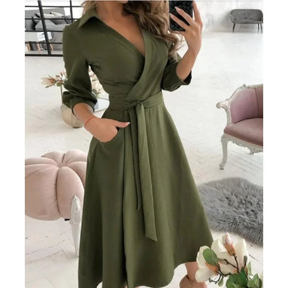 Elegant Women's Wrap Around Dress
