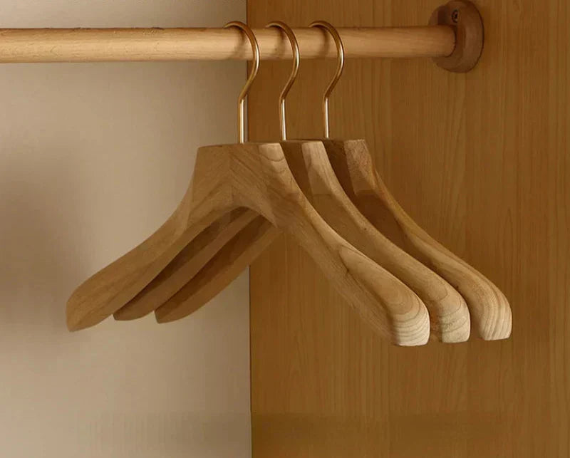 Premium Wooden Broad Shoulder Hangers 2 Pack Closet Organizers