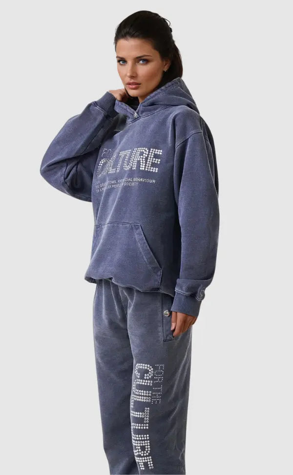 Women's Large Graphic Hoodie - Cozy Fleece Casual Wear - VogeLuxe