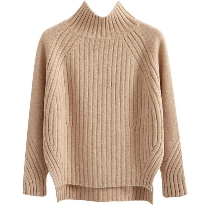 Green Crew Neck Classic Winter Sweater