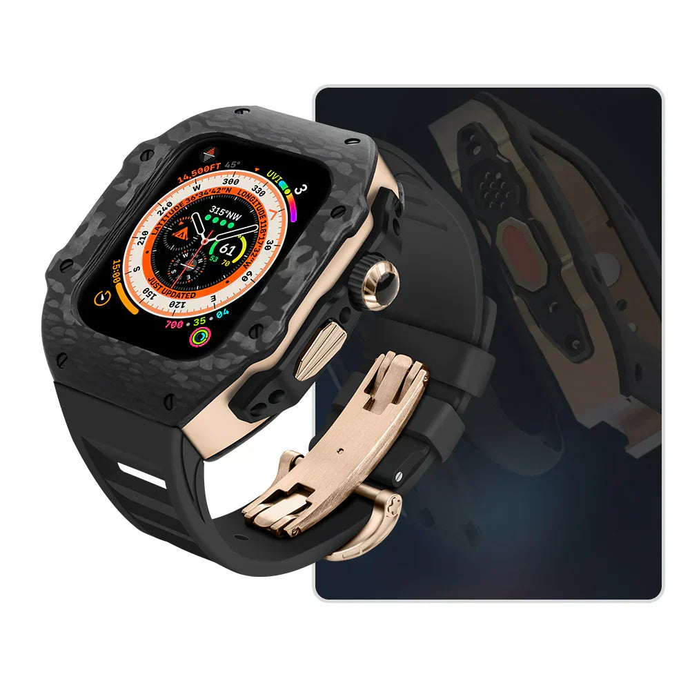 Durable Rubber Band And Stainless Steel Case For Apple Watch
