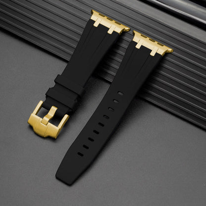 Durable Rubber Strap For Apple Watch With Metal Buckle