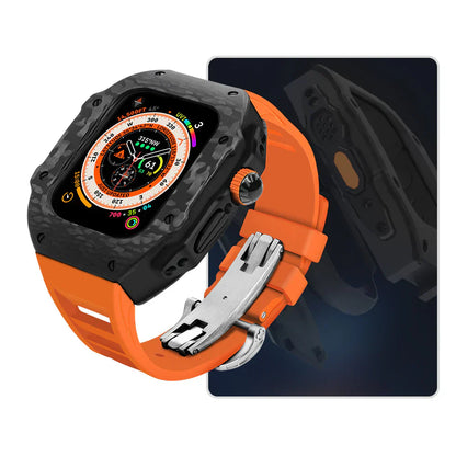 Durable Rubber Band And Stainless Steel Case For Apple Watch