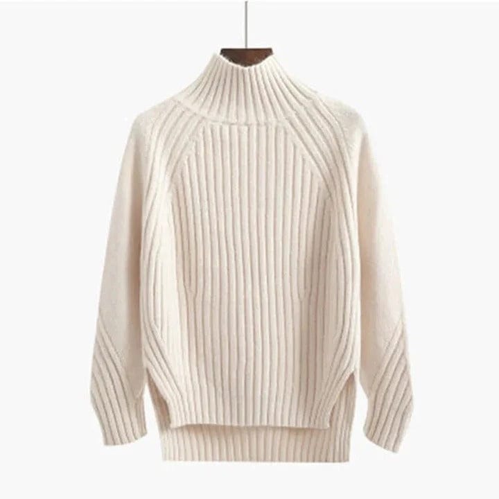 Green Crew Neck Sweater Classic Winter Style - VogeLuxe
