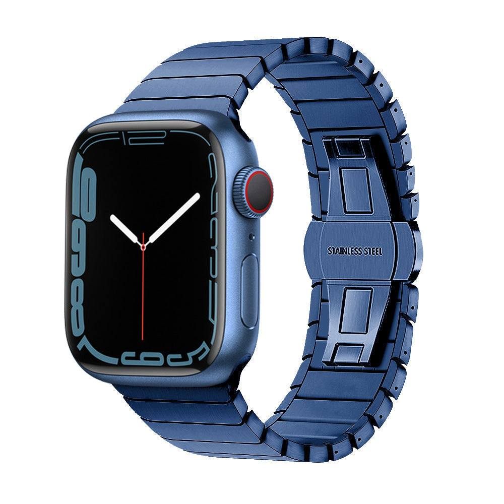 Durable Steel Watch Strap with Secure Buckle