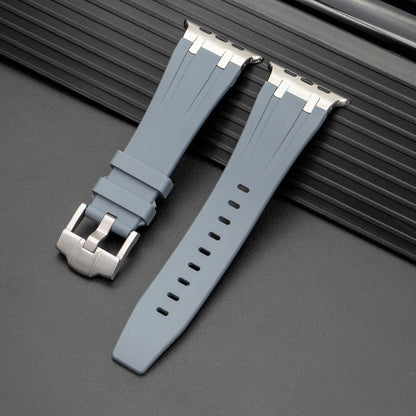 Durable Rubber Strap For Apple Watch With Metal Buckle