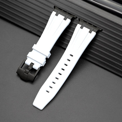 Durable Rubber Strap For Apple Watch With Metal Buckle