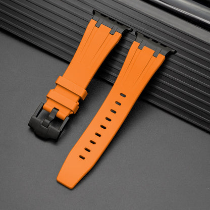 Durable Rubber Strap For Apple Watch With Metal Buckle